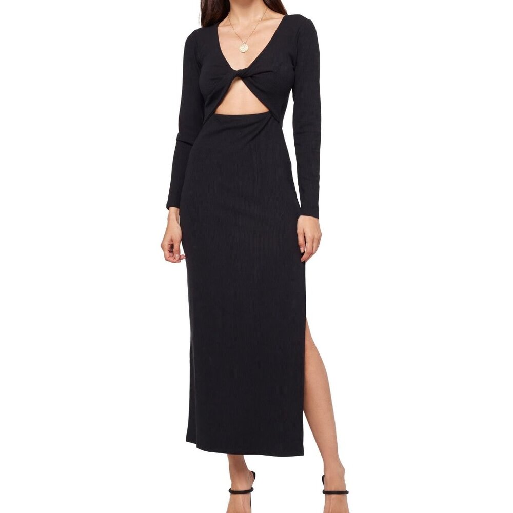 L*SPACE Hayden Midi Dress in Black Size Medium